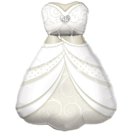 Wedding Dress фольга воздушный шар 96 см Wedding Dress фольга воздушный шар 96 см