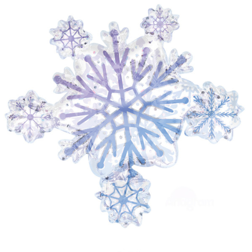 Holographic Snowflake воздушный шар 81 см
