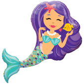 " Enchanting Mermaid HEAD FOLIJA BALONS 97 СМ "