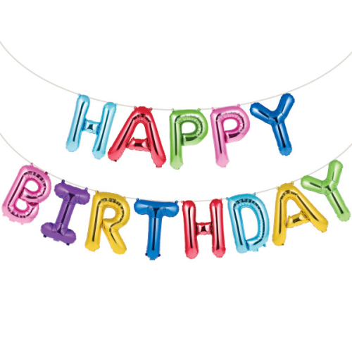 Rainbow 41 cm Happy Birthday Баннер