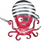 Jumbo Pirate Octopus ФОЛЬГА ВОЗДУШНЫЙ ШАР 89 СМ