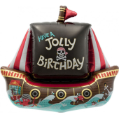 Jolly Birthday Pirate Ship folijas balons 91 cm