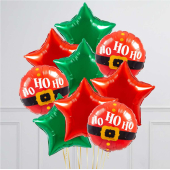 Букет из гелиевых шаров "HO HO HO"