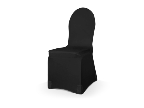 Чехол на стул, эластичная матовая ткань, черный