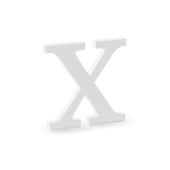 Деревянная буква X, белая, 19.5x19см