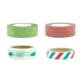 Decorative tape Merry Xmas, mix (1 pkt / 4 pc.)