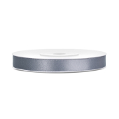 Satin Ribbon, grey, 6mm/25m