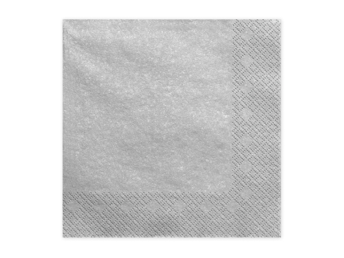 Салфетки 3-х слойные, серебристый металлик, 33x33см (1 упаковка / 20 шт.) Салфетки 3-х слойные, серебристый металлик, 33x33см (1 упаковка / 20 шт.)