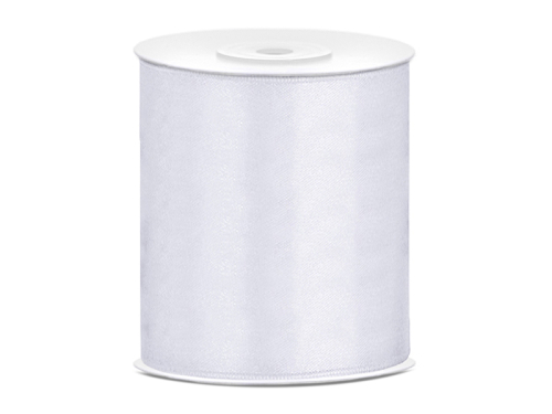 Satin Ribbon, white, 100mm/25m (1 pc. / 25 lm) Satin Ribbon, white, 100mm/25m (1 pc. / 25 lm)