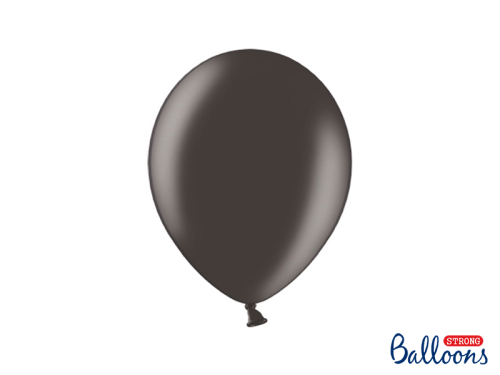 Воздушные шары Strong Balloons 27см, черный металлик (1 шт. / 50 шт.)