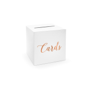 Коробка для свадебных открыток - Открытки, розовое золото, 24x24x24см