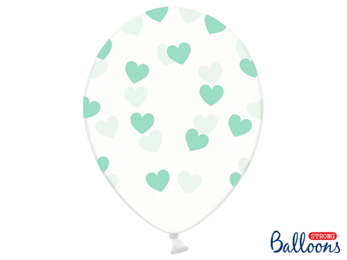 Balloons 30cm, Hearts, Crystal Clear (1 pkt / 50 pc.) Balloons 30cm, Hearts, Crystal Clear (1 pkt / 50 pc.)