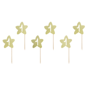 Cupcake toppers 1st Birthday, gold (1 pkt / 6 pc.)