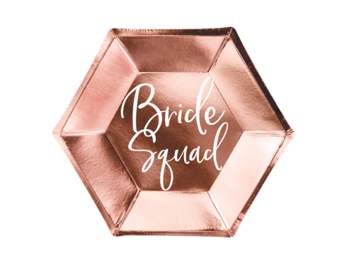 Тарелка Bride squad, розовое золото, 23см (1 шт. / 6 шт.)