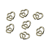 Embellishments Hearts, gold, 10mm (1 pkt / 25 pc.)