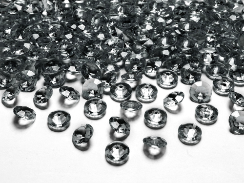 Diamond confetti, grey, 12mm (1 pkt / 100 pc.)