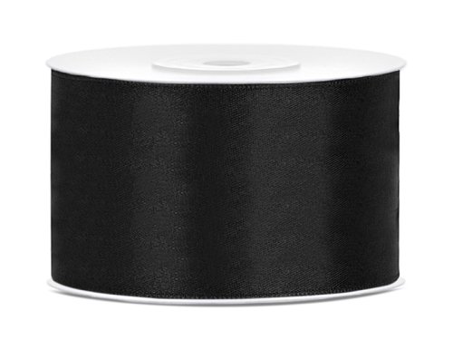 Satin Ribbon, black, 38mm/25m Satin Ribbon, black, 38mm/25m