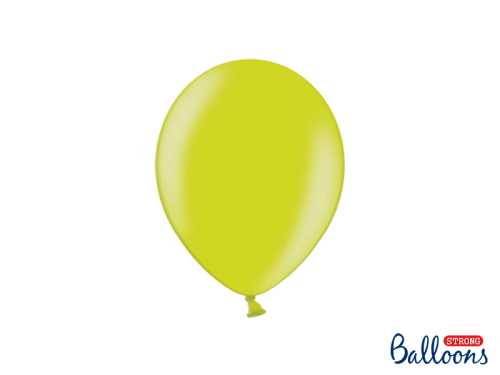 Воздушные шары Strong Balloons 23см, металлик лаймово-зеленый (1 шт. / 100 шт.)
