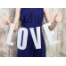 Banner Love, sudrabs, 21x55cm Banner Love, sudrabs, 21x55cm