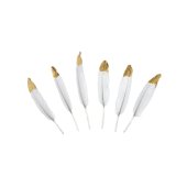 Dekoratīvās spalvas, baltas, 10-16 cm (1 gab. / 6 gab.)