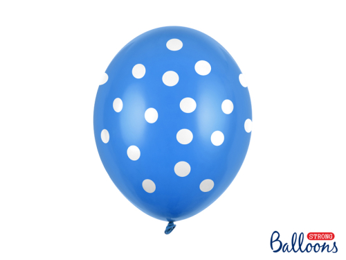 Balloons 30cm, Dots, Pastel Cornflower Blue (1 pkt / 6 pc.)