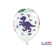 Balloons 30cm, Dinosaurs, Pastel Pure White (1 pkt / 50 pc.)