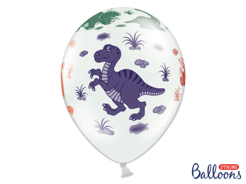 Balloons 30cm, Dinosaurs, Pastel Pure White (1 pkt / 50 pc.)