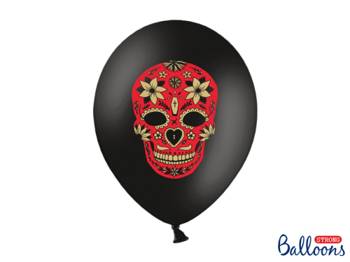 Balloons 30 cm, Dia de los Muertos, Pastel Black (1 pkt / 50 pc.)