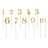 Номер на столе, золото, 25,5-26,5см (1 шт. / 11 шт.)
