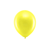Воздушные шары Rainbow Balloons 23см металлик, желтые (1 шт. / 100 шт.)