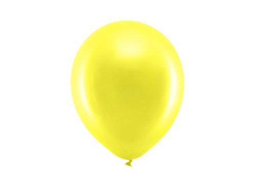 Varavīksnes baloni 23 cm metāliski, dzelteni (1 gab. / 100 gab.)