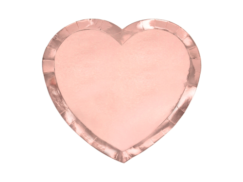Sirds plāksnes, rozā zelta, 21x19 cm (1 gab. / 6 gab.)