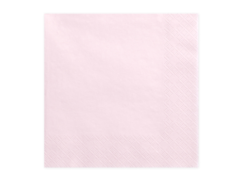 Салфетки, 3 слоя, светло-розовая пудра, 33x33см (1 упаковка / 20 шт.)