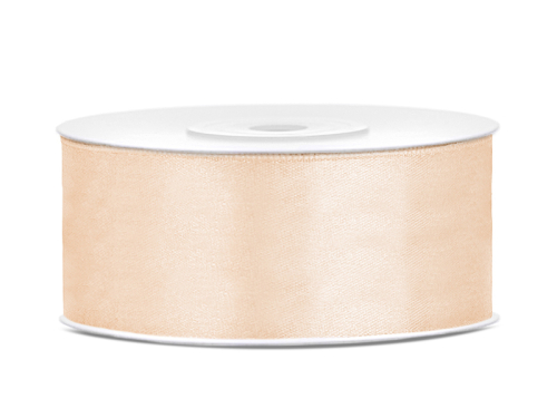 Satin Ribbon, cream, 25mm/25m (1 pc. / 25 lm)