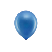 Воздушные шары Rainbow Balloons 23см металлик, темно-синие (1 шт. / 100 шт.)