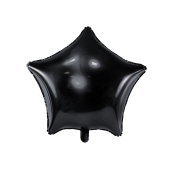 Folija balona zvaigzne, 48 cm, melna