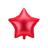 Folija balons Star, 48cm, sarkans