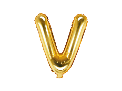 Folija Balons Letter &amp;quot;V&amp;quot;, 35cm, zelts