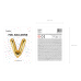 Folija Balons Letter &amp;quot;V&amp;quot;, 35cm, zelts