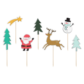 Toppers Merry Xmas, 12.5-18.5cm (1 pkt / 7 pc.)
