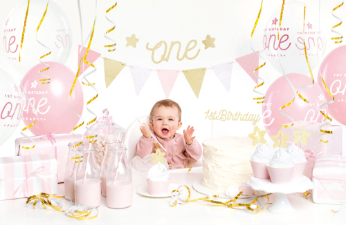 Party decorations set - 1st Birthday, gold Party decorations set - 1st Birthday, gold