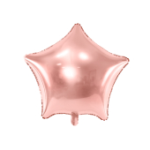 Folija balona zvaigzne, 48 cm, rozā zelts