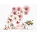 Decorative Rosettes, beige (1 pkt / 3 pc.)