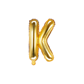 Folija balona burts "K", 35cm, zelts
