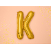 Folija balona burts "K", 35cm, zelts