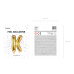 Folija balona burts "K", 35cm, zelts