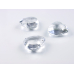 Pendants Hearts, colourless, 40 x 42mm (1 pkt / 5 pc.)