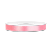 Satīna lente, gaiši rozā, 6mm/25m (1 gab. / 25 lm)