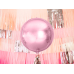 Folija balona bumba, 40 cm, gaiši rozā