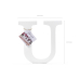 Koka burts U, balts, 20,5x20cm